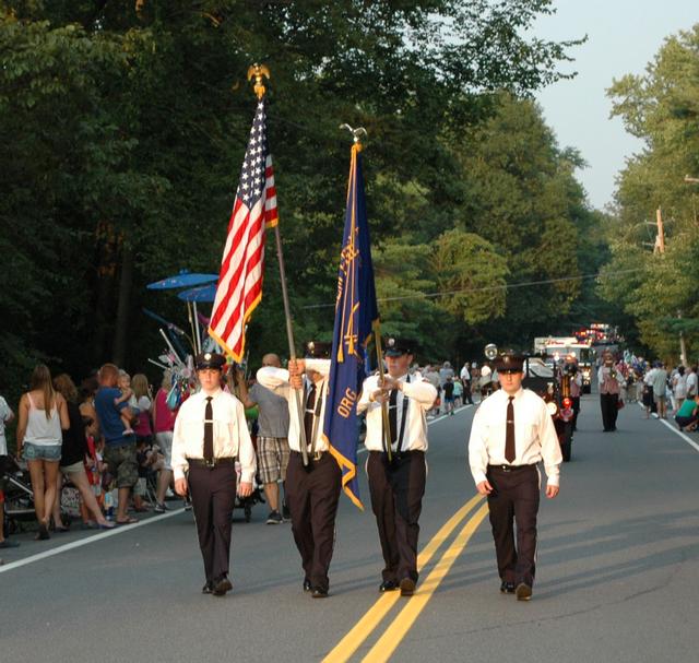 Venture Crew 62 members serving as the SSFD color guard. Carnival '12 